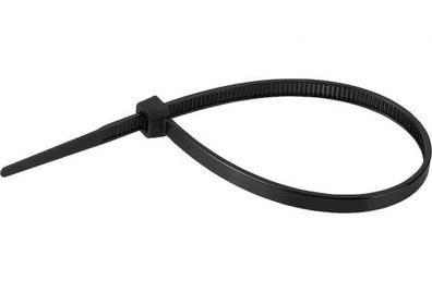 WKK Befestigungsmaterialien Standard-Kabelbinder schwarz 300 x 4,8 mm 100 Stück