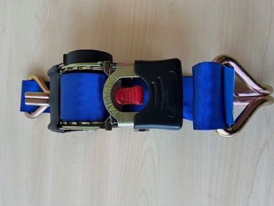 Zurrgurt plus mit Ratsche Automatik Spanngurt Bandspanner 750 daN, L= 3m, blau