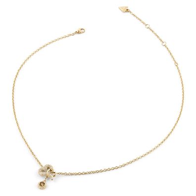 Guess Schmuck Damen-Kette Herz mit Kristallen Goldfarben JUBN06051JWYGT/U
