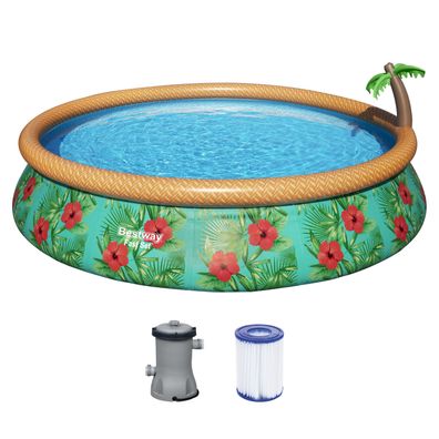 Fast Set™ Aufstellpool-Set mit Wassersprinkler und Filterpumpe Ø 457 x 84 cm,