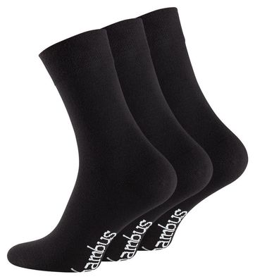 6 Paar Unisex BAMBUS Viskose Socken ohne Gummi ohne drückende Naht 39/42 schwarz