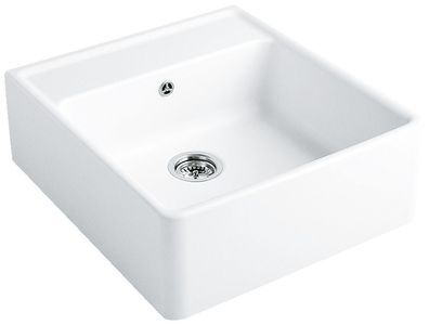 Spülstein Einzelbecken, Spüle, weiß glänzend
