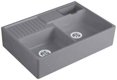 Spülstein Doppelbecken, Spüle, graphit