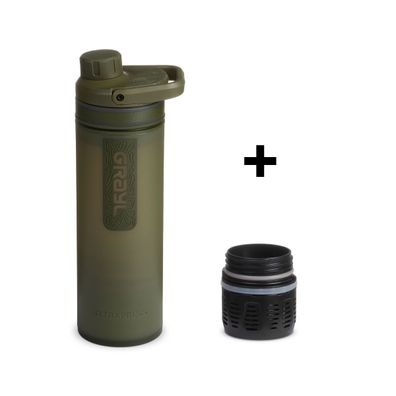 GRAYL UltraPress Purifier Bottle Olive Drab + Ersatzfilter