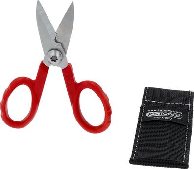 KS TOOLS Universal-Werkstattschere, 140mm, inklusive Gürteltasche