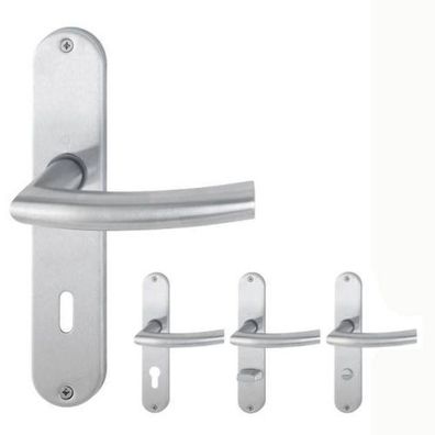 Hoppe Trondheim E1430Z/302 Türdrücker Langschildgarnitur Edelstahl matt