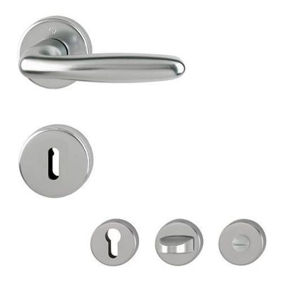 Hoppe Verona Türdrücker Rosettengarnitur BB PZ WC Stahl Türklinke Türbeschlag