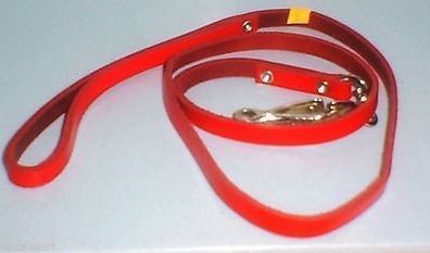 D1071 Hundeleine Leder rot Länge ca. 1 m, Breite ca. 10 mm