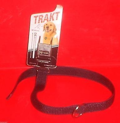 D-8182 TRAKT-Hundenylon-Halsband leuchtend schwarz , L: ca. 60 cm, B: ca.19 mm