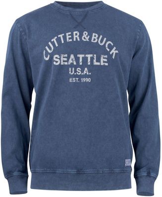 Cutter &amp; Buck Rundhals-Pullover Thorp Denim Crew 358410