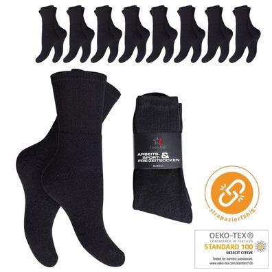 8 Paar Arbeitssocken Sportsocken Freizeitsocken Damen Herren Gr.35-46 Baumwolle Neu