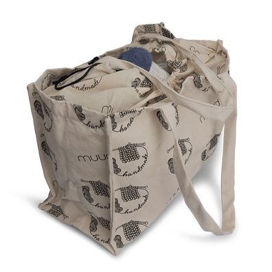 muud Shopper Recycled Handmade Tasche 42x38 cm Baumwolle