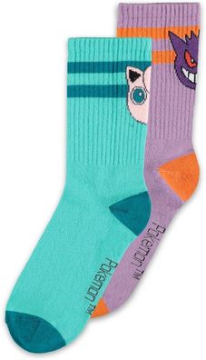 Pokémon - Women's Sport Socks (2 Pack) Multicolor