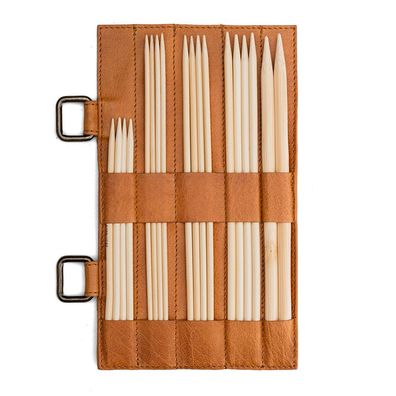 muud Carita C Lederetui Whisky 20,50 x 12,00 cm für Nadelspiele