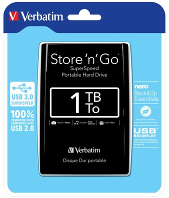 Verbatim Store n Go Portable - Festplatte - 1 TB - extern (tragbar)