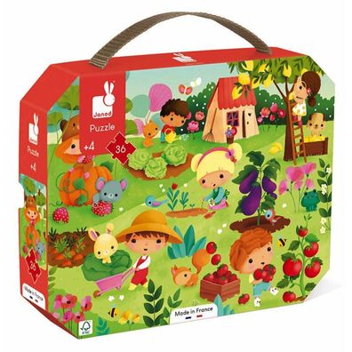 JANOD Puzzle im Koffer Garten 36 Teile