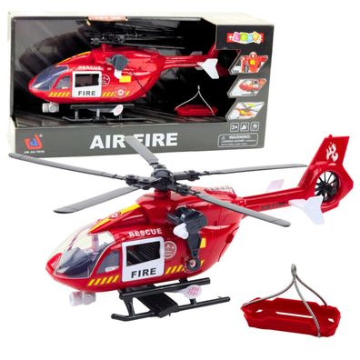 Feuerwehr-Hubschrauber-Hakentrage, Lichter, Geräusche, 1:12