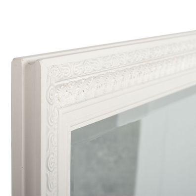 Spiegel BESTY Weiss Matt ca. 140x50cm Barock Antik Vintage Wandspiegel Facette