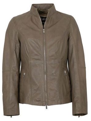 Jilani - Damen Lederjacke Lammnappa dark sand