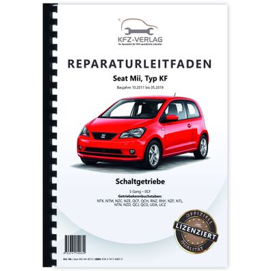 Seat Mii Typ KF 2011-2019 5 Gang Schaltgetriebe 0CF Kupplung Reparaturanleitung