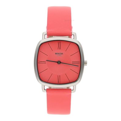 Boccia Uhr für Damen 3370-03 Titan, Leder, Rosa, Quarz