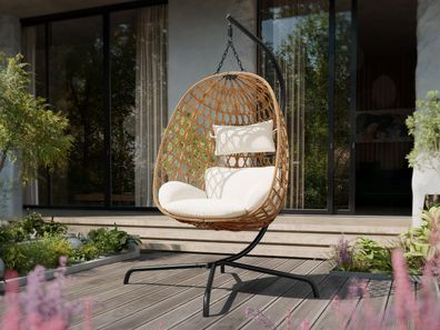 Hängesessel Liwebo Hängestuhl Hängekorb mit Gestell Stilvoll Kokon M24