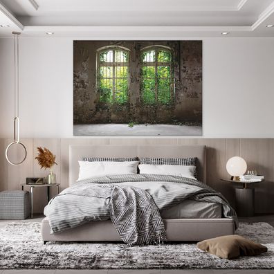 Leinwandbild Landschaft Natur Wald Leinwand Bilder Wanddeko Wohnzimmer Schlafzimmer