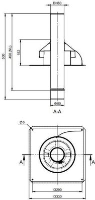 Atec Mündungsset PolyTop Edelstahl DN60 / DN80