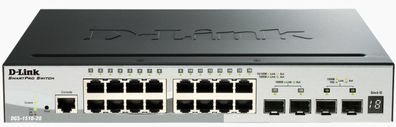 D-Link SmartPro DGS-1510-20 - Switch - L3 - verwaltet - 16 x 10/100/1000 + 2 x Gigabi