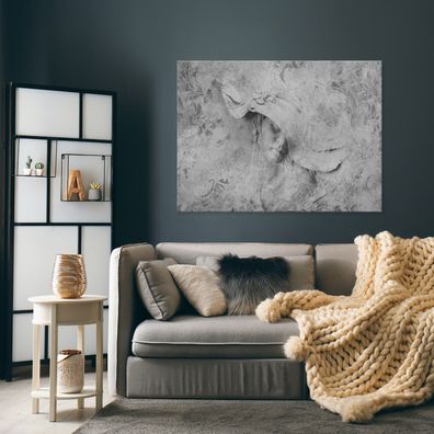 Leinwandbild Struktur Frau Blumen Leinwand Bilder Wanddeko Wohnzimmer Schlafzimmer