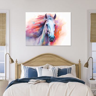 Leinwandbild Natur Abstrakt Pferd Leinwand Bilder Wanddeko Wohnzimmer Schlafzimmer