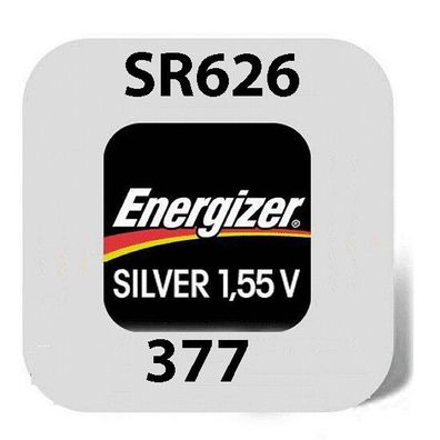 1x Energizer 377 Uhrenbatterien 1,55 V SR626 SR66 AG4 LR626 RW329 Knopfzelle