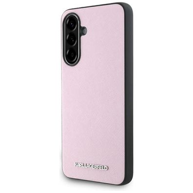 Hülle Galaxy A56 Karl Lagerfeld Kunstleder rosa Logo Metall