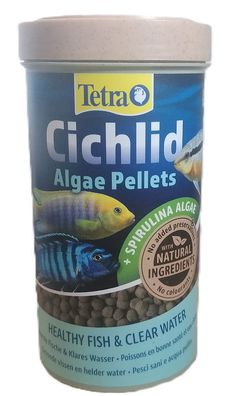 Tetra Cichlid Algae Pellets 500ml Futter für herbivore Barsch Cichliden uvm