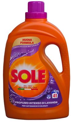 Sole Waschmittel für Waschmaschine natürliche Frische mit Lavendelduft 1845 ml