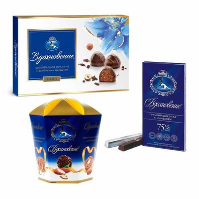 Vdohnowenije ?Nussige Inspiration?: 75% Mandel-Schokolade & Pralinen-Trio, 420 g