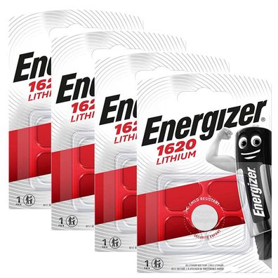 4x Energizer CR 1620 3V Lithium Batterie Knopfzelle CR1620 81mAh im Blister