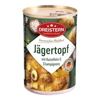 Dreistern Jägertopf mit Kartoffeln und Champignons 400g Ringpull-Dose / Original