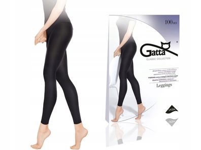 Gatta Klassische lange Leggings aus Mikrofaser 100 DEN für Damen Leggings schwarz