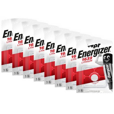 8x Energizer CR 1632 3V Batterie Lithium Knopfzelle DL1632 1er Blister CR1632