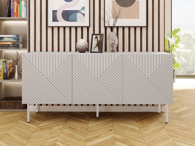 Sideboard Art Deco Cashmere 3D 150 Sideboard mit drei Drehtüren Wohnzimmer M24