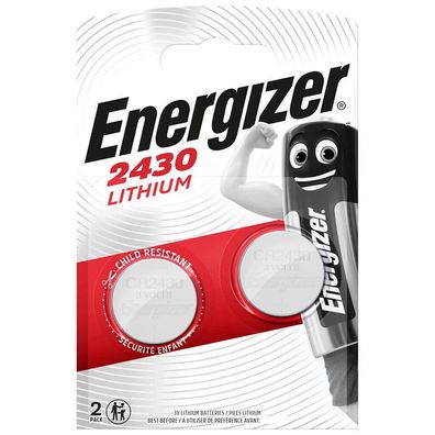 Energizer Knopfzelle Lithium CR 2430 DL CR2430 3V Batterien 2er Blister