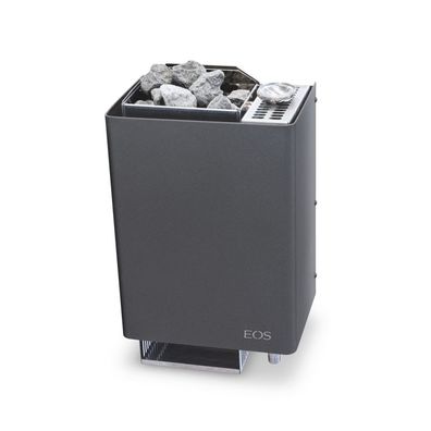 Eos Bi-O Mini W 3 kW Combi Saunaofen mit Verdampfer Wandofen Anthrazit
