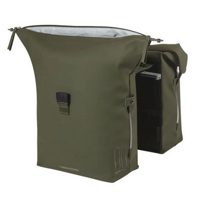 Doppelte Fahrradtasche Basil SoHo Nordlicht MIK 41 Liter 15 x 31 x 38 cm - Moosgrün