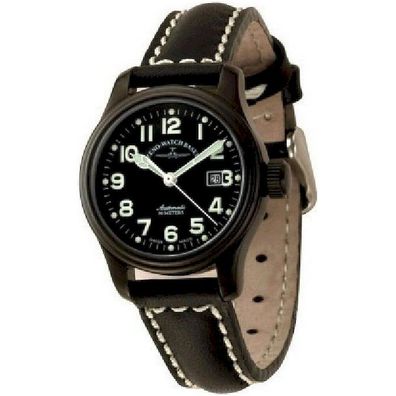 Zeno-Watch - Armbanduhr - Damen - Pilot Lady black - 8454-bk-a1