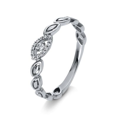 Luna Creation - 1S313W855-2 - Ring - 18 kt WG mit 15 Brillanten 0,07ct - Weite: 55