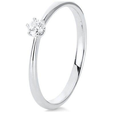 Luna Creation - 1C477W8-6 - Solitairering - 18 kt WG, 1 Brill. 0.10ct, TW-si