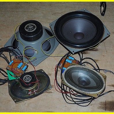 Set RFT Lautsprecher - L2901 15VA 4 Ohm + L5914 8VA 8 Ohm mit Spulen u. Kond