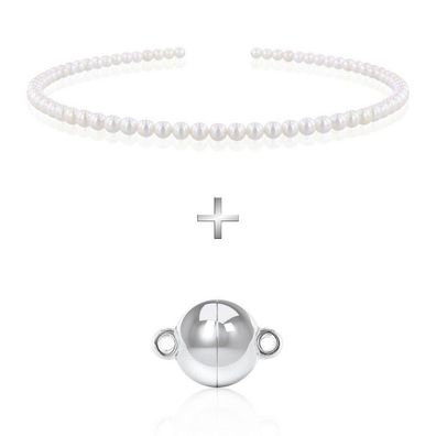 Luna-Pearls - 218.0302 - Collier - Damen - 925er Silber rhodiniert