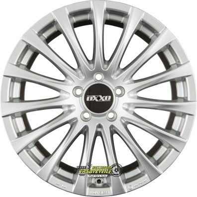 Oxxo Elan silver 9x18 ET30 - LK5/112 ML66.6 Felge Alu